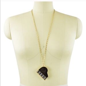 Kate Spade grand piano pendant long necklace